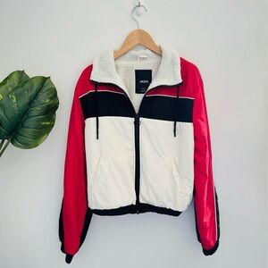 ARDENE | Colour Block Jacket With Sherpa Lining Size Small